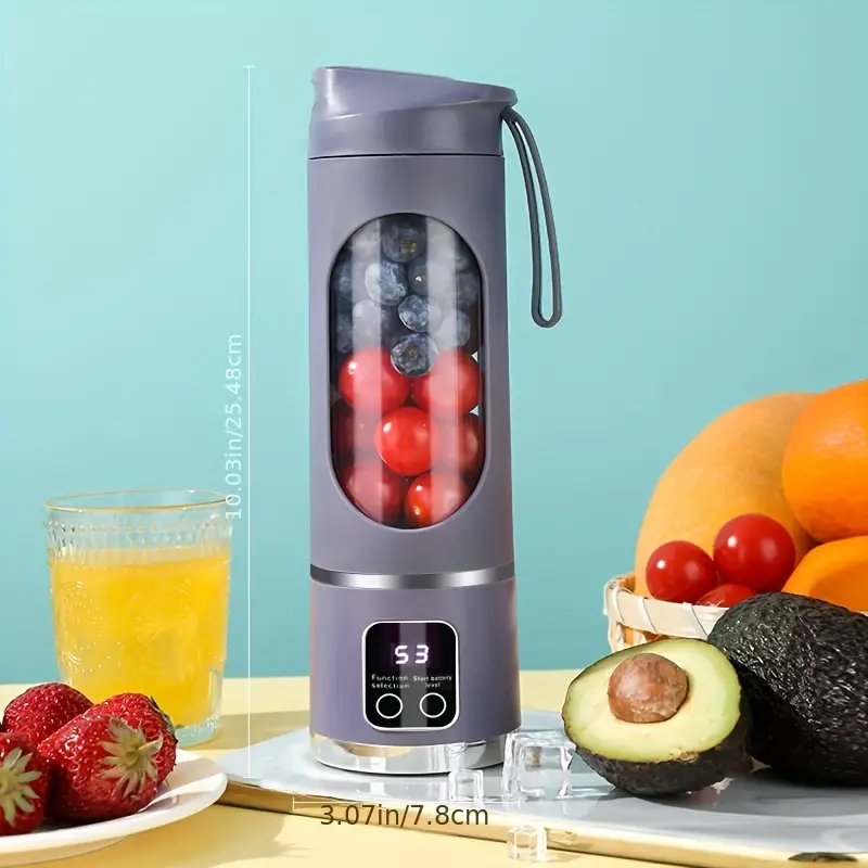 Portable Usb Rechargeable Juice Mixer Blender With Led Display