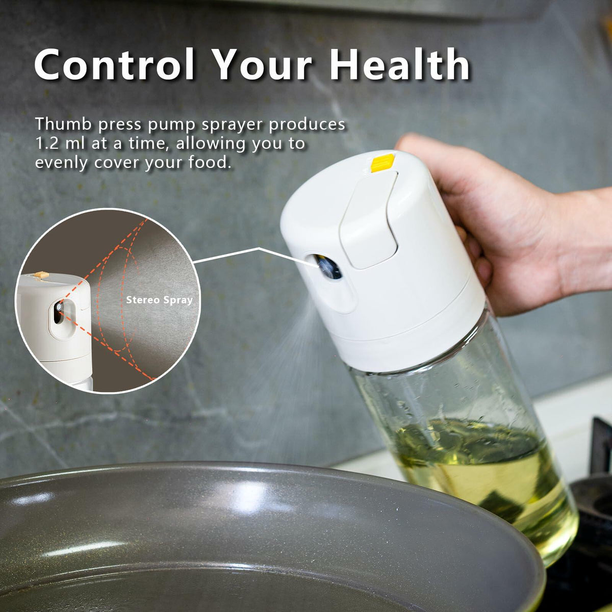Chef Rizm 2-in-1 Olive Oil Sprayer & Dispenser