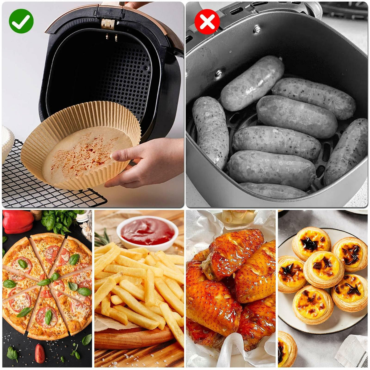 Chef Rizm 125-Piece Air Fryer Liner Pack